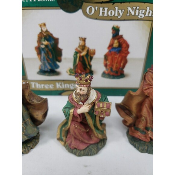 Vintage Kmart O' Holy Night THREE KINGS Figurines Trim A Home Original Box *READ - Picture 3 of 16